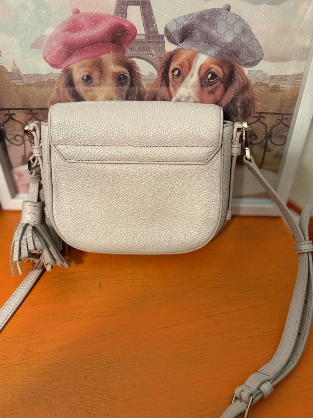 kate spade Small Pebbled Leather Crossbody Bag in Light Gray